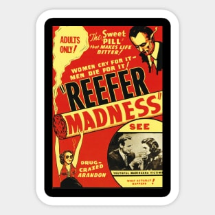 Classic Anti-Drug Movie Poster - Reefer Madness Sticker